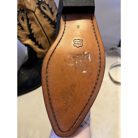 Vintage Seychelles Short Cowboy Boots Black Size 8 Western Boho Cowgirl 90's - Picture 4 of 6